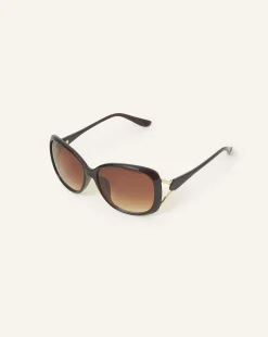 Accessorize Metal Detail Wrap Sunglasses