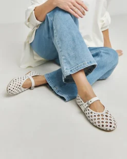 Anthology Valerian Leather Woven Mary Jane Ballerinas Standard D Fit