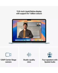 Apple MacBook Air (M4, 2025) 13in 10-Core CPU 8-Core GPU 16GB 256GB - Sky Blue