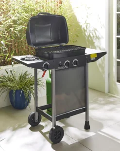 2 Burner Gas BBQ with Side Burner