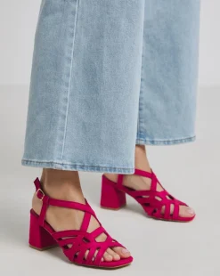 Calm Multi Strap Block Heel Sandals Extra Wide EEE Fit