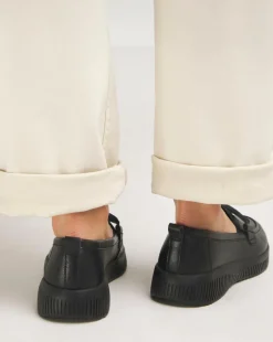 Carol Leather Sporty Loafer Trainers Wide E Fit