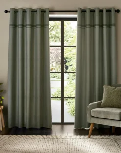 Catherine Lansfield Melville Eyelet Lined Curtains