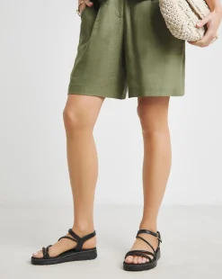 Citrine Sparkly Strapped Sandals Wide E Fit