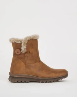 Cushion Walk Button Winter Boot Wide E Fit