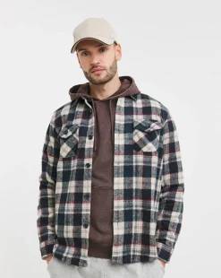 Double Pocket Check Overshirt