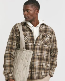 Double Pocket Check Overshirt