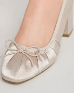 Dreamer Block Heel Ballerina Shoes Wide E Fit