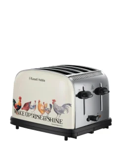 Emma Bridgewater 25780 Rise and Shine Stainless Steel 4 Slice Toaster