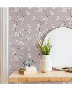 Fresco Pink Apple Blossom Floral Wallpaper