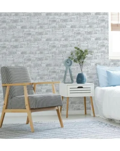 Fresco White/Grey House Industrial Brick Wallpaper
