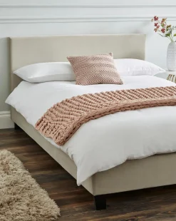 Hayden Velvet Bed Frame with 3 Layer Memory Foam Hybrid Mattress