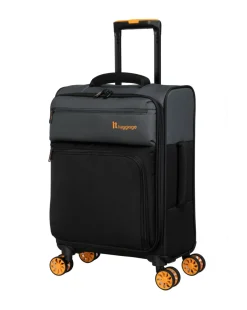 IT Luggage Duo-Tone Cabin Suitcase - Pewter & Black