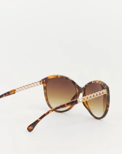 Kelly Tortoiseshell Chain Sunglasses