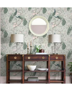 Laura Ashley Belvedere Sage Green Wallpaper