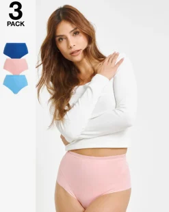 MAGISCULPT Light Control 3 Pack Tummy Shaper Knickers Blue Pink