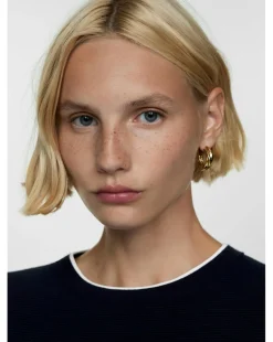 Mango Short Sleeved Sweater with Contrast Trims