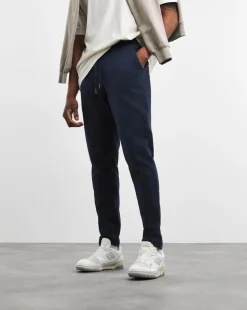 Navy Open Hem Joggers