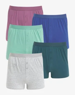 5 Pack Colour Block Loose Boxers