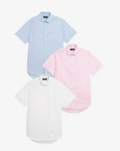 3 Pack Short Sleeved Formal Shirt Long