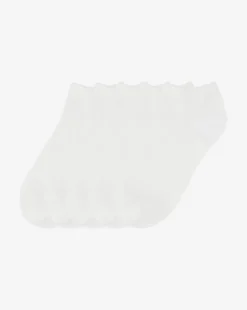 5 Pack Value White Trainer Socks
