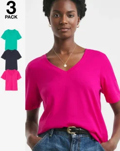 3 Pack V-Neck T-Shirts