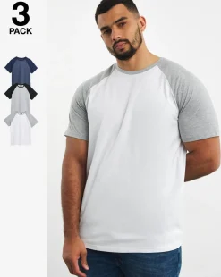 3 Pk Raglan T-Shirts Long