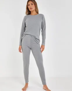 Pretty Secrets Thermal Brushed Fleece Legging - Grey