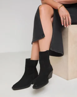 Rayla Suede Western Ankle Boots Extra Wide EEE Fit