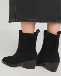 Rayla Suede Western Ankle Boots Extra Wide EEE Fit