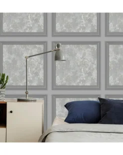 Urban Textured Panelled Wallpaper